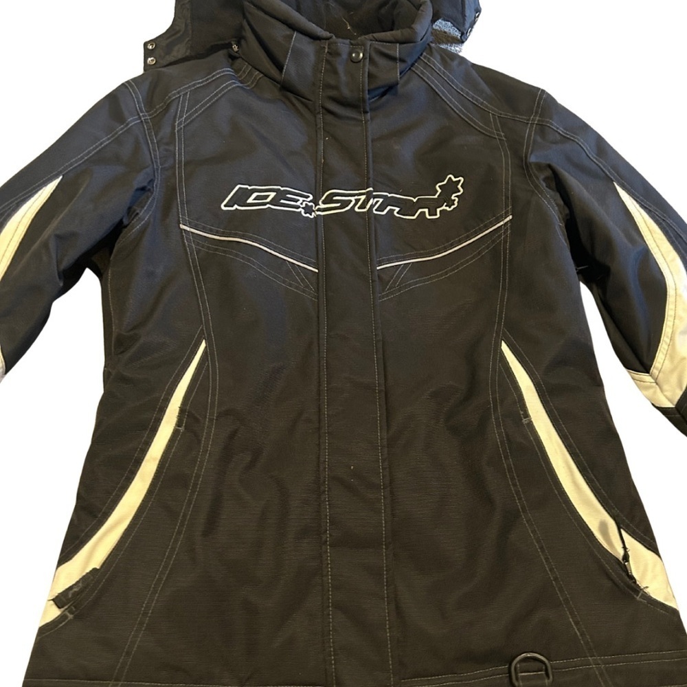 ICE STAR Flotex Floatation Jacket Snowmobile Gear Black and White Womens - Picture 3 of 12